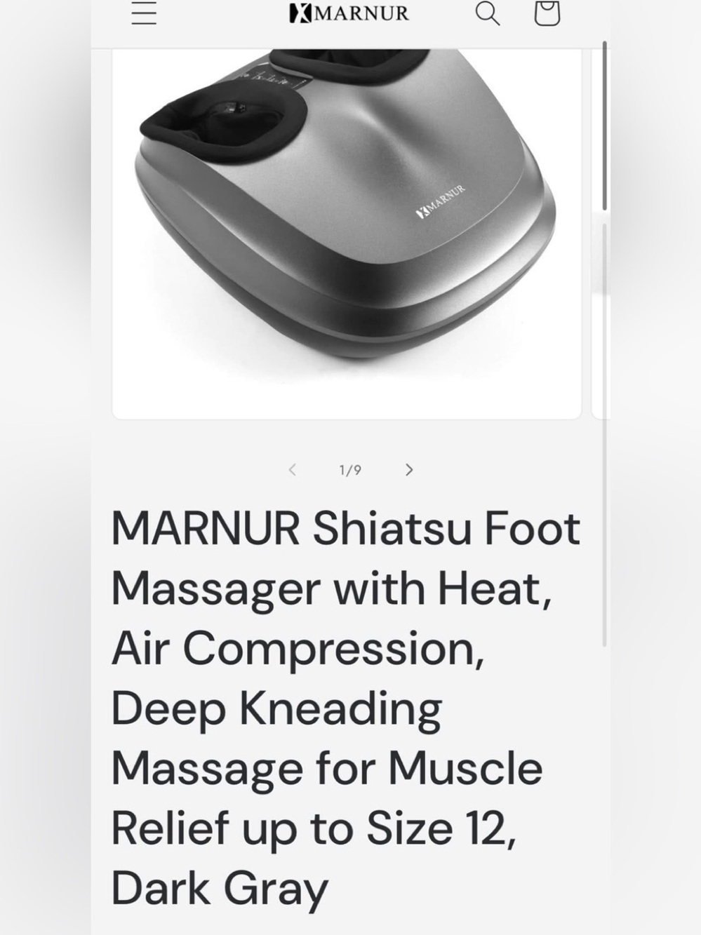 New MARNUR Shiatsu Foot Massager - Dark Gray